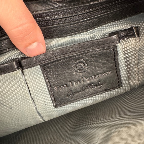 VTG! Osgoode Marley Feel The Difference Black Leather Hobo Shoulder Bag Purse - Picture 3 of 16